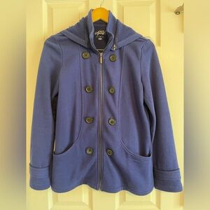 Style & Co Blue Jacket with Removable Hood. Size Medium